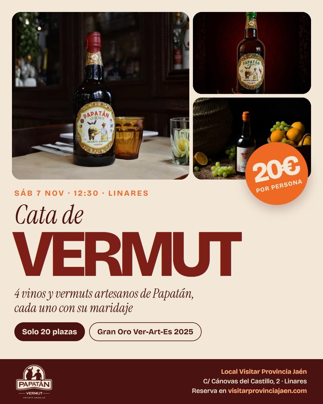 Cata de Vermut Papatán con maridaje