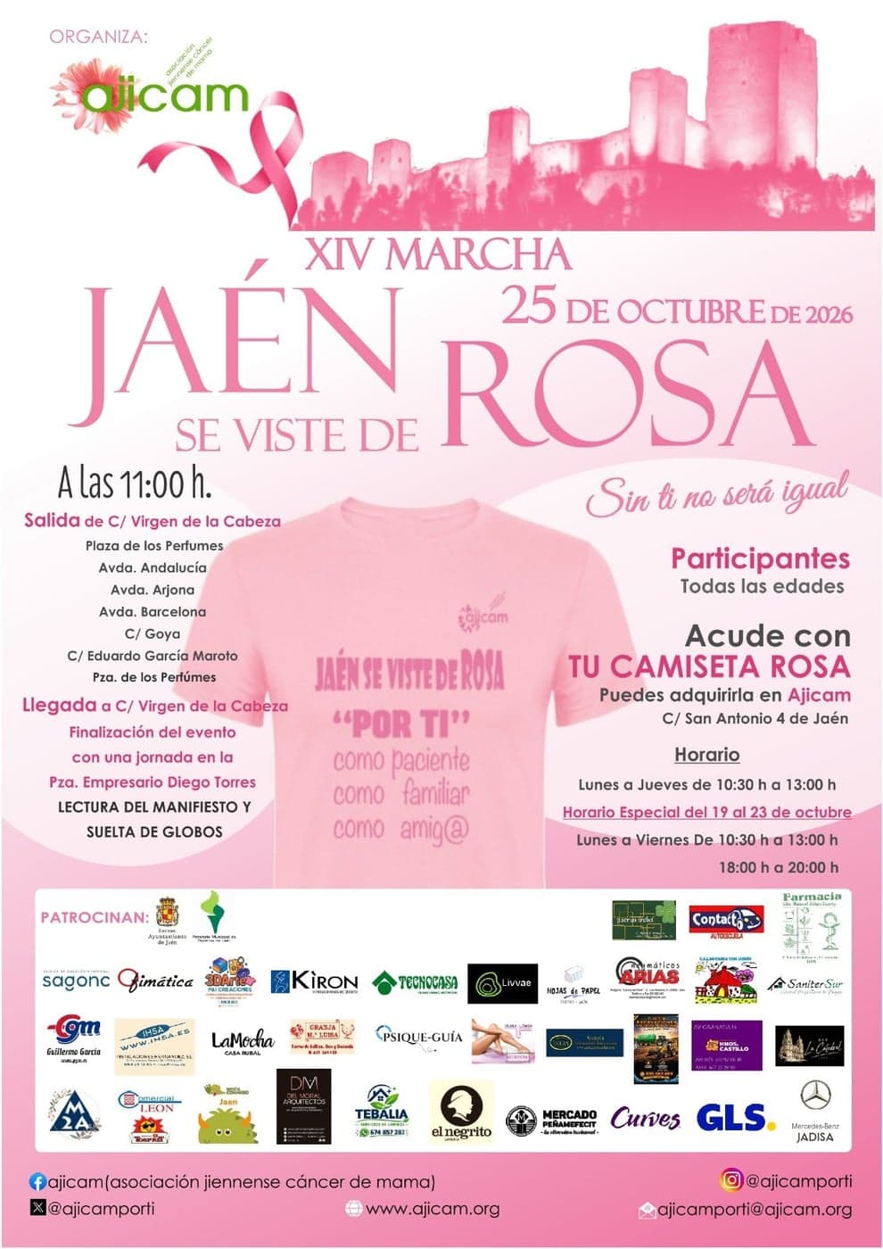 XIV Marcha «Jaén se viste de rosa»