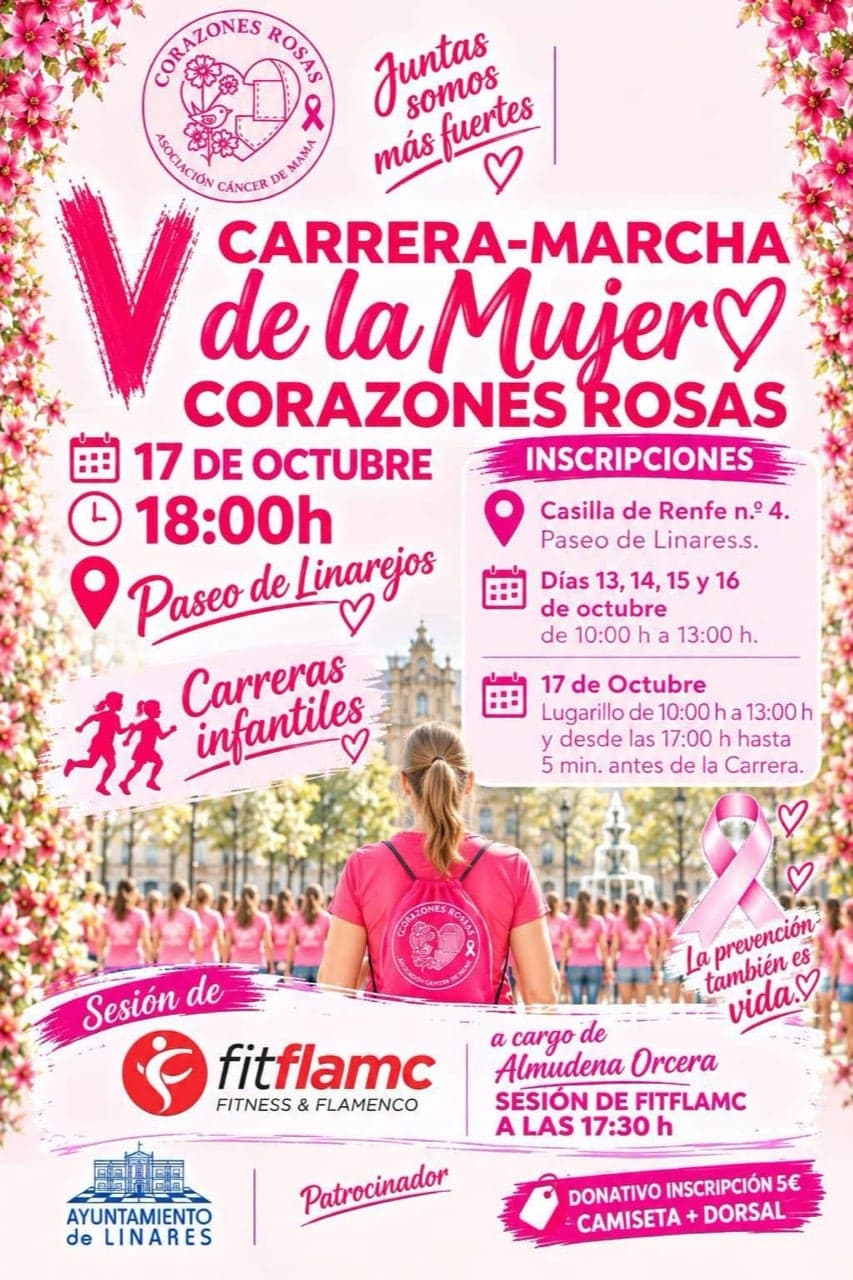 V Carrera-Marcha de la Mujer «Corazones Rosas» (Linares)