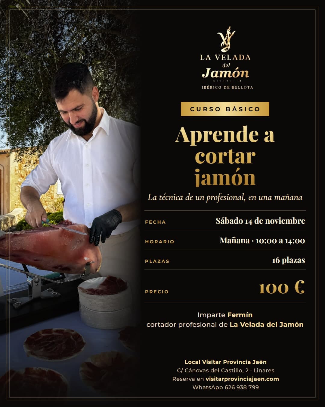 Curso Básico de Cortador de Jamón con La Velada del Jamón