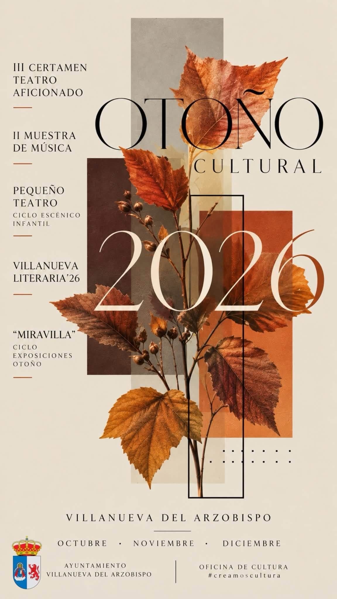 Otoño Cultural 2026 de Villanueva del Arzobispo