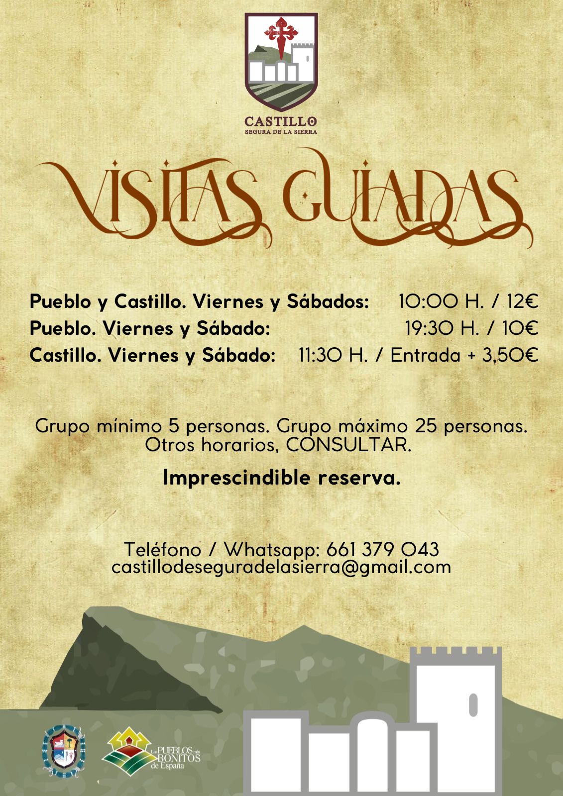 Visitas guiadas al Castillo de Segura de la Sierra