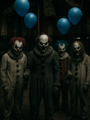 Payaso Globos Azules