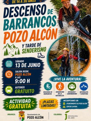 Descenso de barrancos y tarde de senderismo para jovenes Pozo Alcon