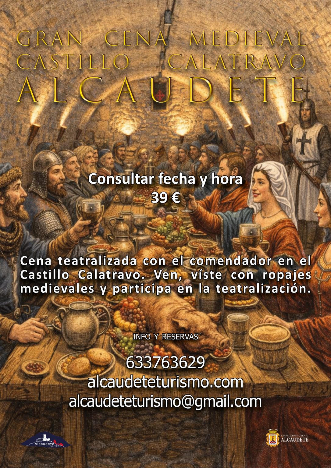 Gran cena medieval Castillo Calatravo Alcaudete