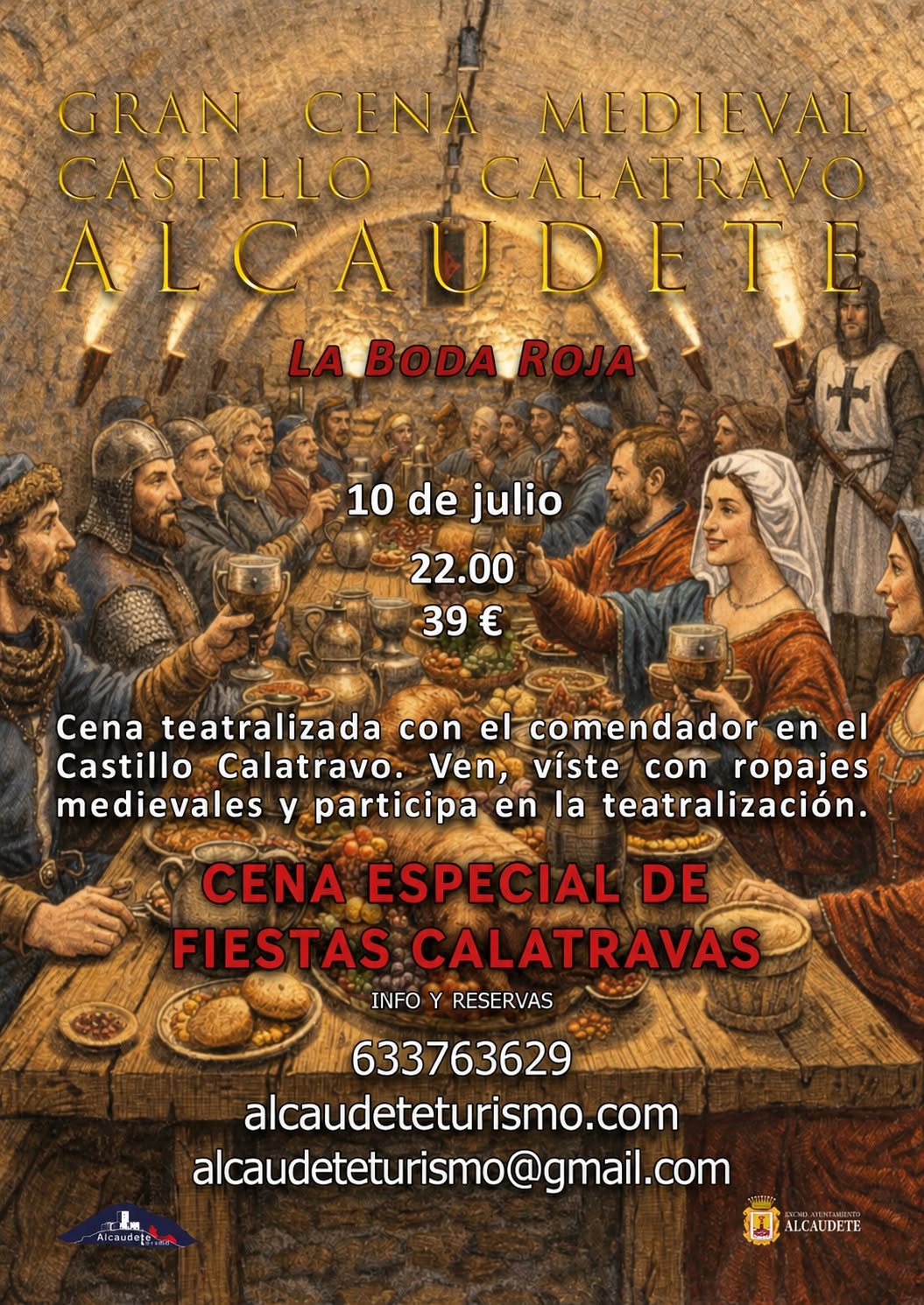 Gran cena medieval Castillo Calatravo Alcaudete